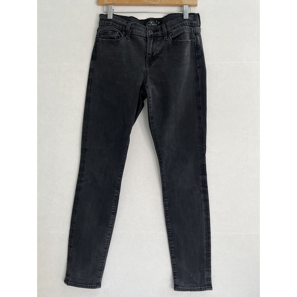 Lucky Brand Jeans Sofia Skinny‎ Black Denim Women's Size 6/28 Mid Rise Stretch